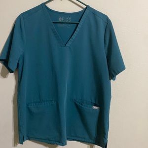 Figs XL Caribbean blue scrub top